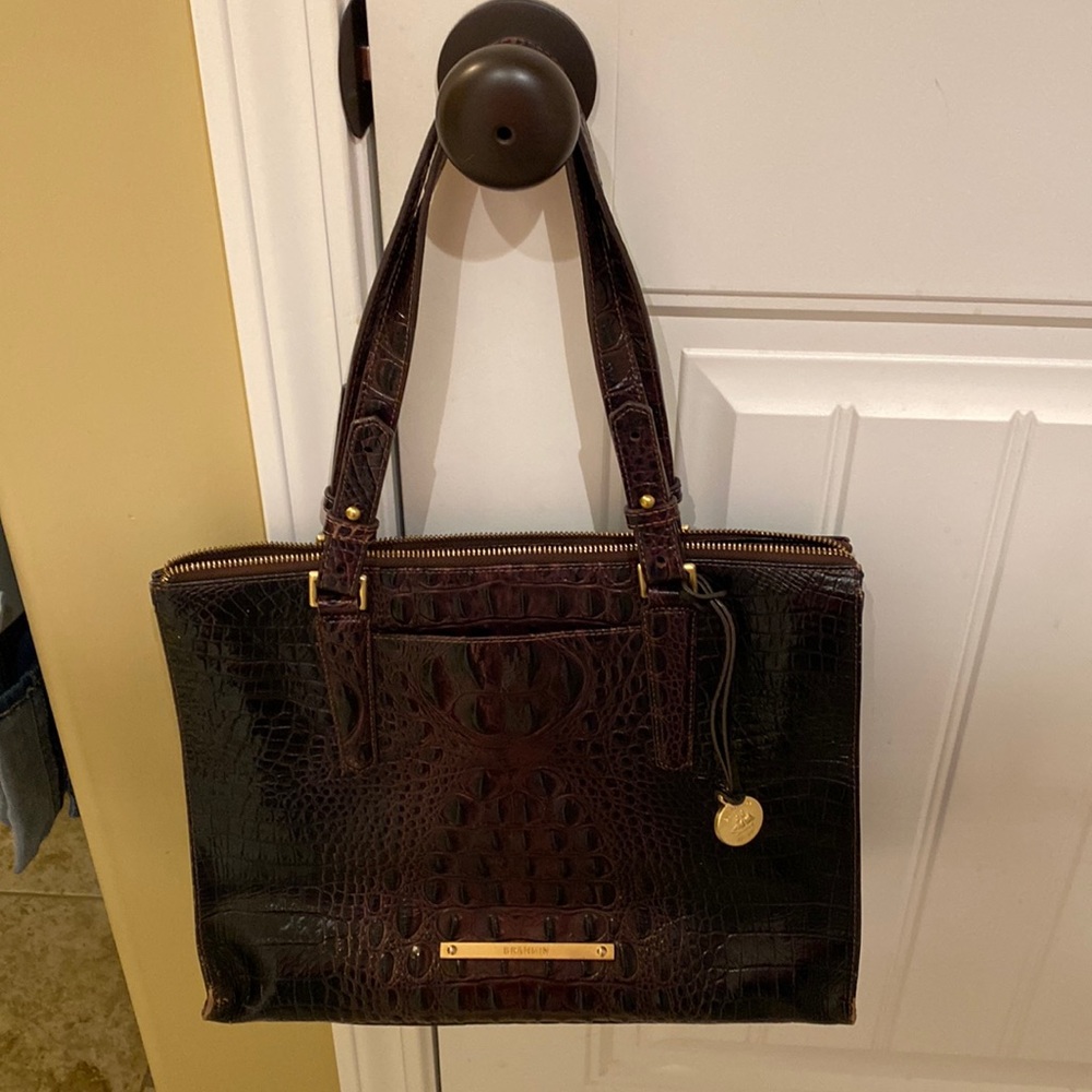 Brahmin brown leather purse